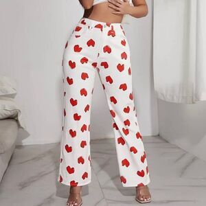 Heart Patterned Jeans 